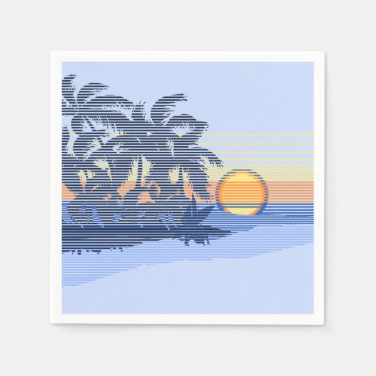 Big Sunset Strip Hawaiian Surfer Serviette (Vorderseite)