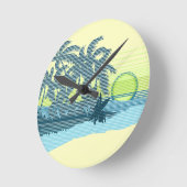 Big Sunset Strip Hawaiian Wall Uhren (Winkel)