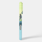 Big Sunset Stripe Hawaiian Aquamarin Case-Mate iPhone Hülle (Rückseite / Rechts)