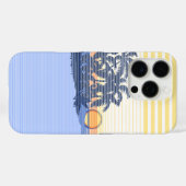 Big Sunset Stripe Hawaiian Blue Case-Mate iPhone Hülle (Rückseite (Horizontal))