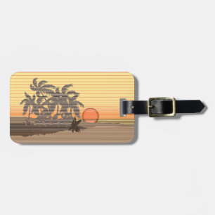 Big Sunset Stripe Hawaiian Surfer Gepäckanhänger