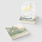 Big Sunset Stripe Hawaiian Tiki Bar Untersetzer (Seitenansicht)