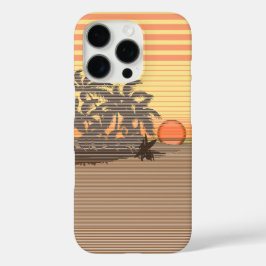 Big Sunset Stripe Hawaiian Yellow iPhone 16 Pro Hülle