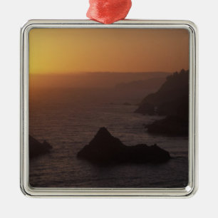 Big Sur an der Highway 101, Kalifornien, USA Silbernes Ornament