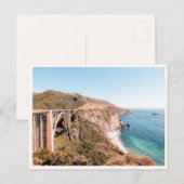 Big Sur Bixby Bridge Pazifikküstenstraße Postkarte (Vorne/Hinten)