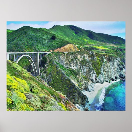 Big Sur Bixby Bridge Print Poster (Vorne)