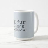 Big Sur Breite & Länge Kaffeetasse (VorderseiteRechts)