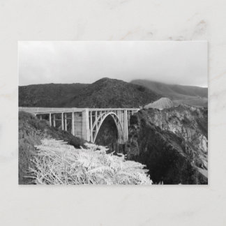 Big Sur Bridge Postcard Black & White Postkarte