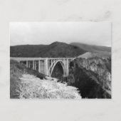 Big Sur Bridge Postcard Black & White Postkarte (Vorderseite)