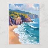 Big Sur, California Aquarellbilder Postkarte (Vorderseite)