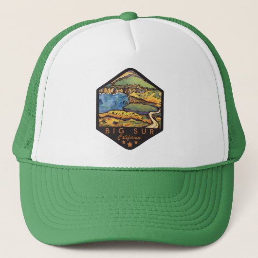 Big Sur California Baseball Hat Truckerkappe (Vorderseite)