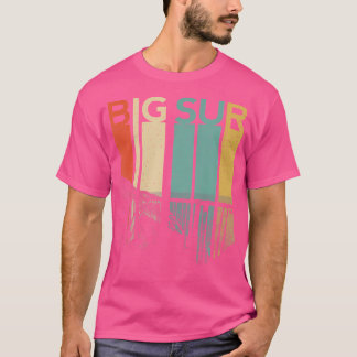 Big Sur California Beach Central Coast Retro Fours T-Shirt