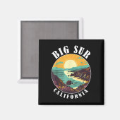 Big Sur California Beach Central Retro Forest Camp Magnet (Vorderseite/Rückseite)