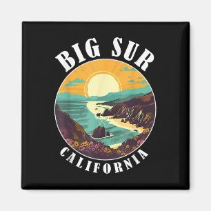 Big Sur California Beach Central Retro Forest Camp Magnet