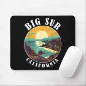 Big Sur California Beach Central Retro Forest Camp Mousepad (Mit Mouse)