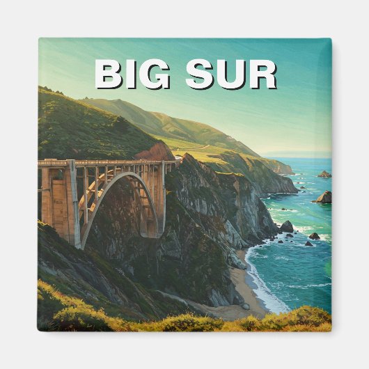 Big Sur California Bixby Bridge Travel Magnet (Vorne)