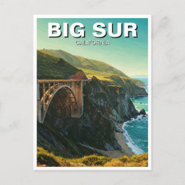 Big Sur California Bixby Bridge Travel Postkarte