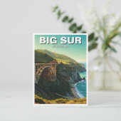 Big Sur California Bixby Bridge Travel Postkarte (Stehend Vorderseite)