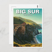 Big Sur California Bixby Bridge Travel Postkarte (Vorne/Hinten)