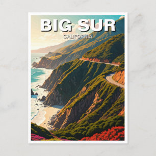 Big Sur California Central Coast Travel Postkarte