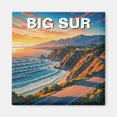 Big Sur California Central Coast Travel Sunset Magnet (Vorne)