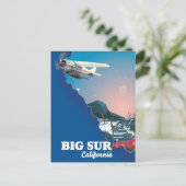 Big Sur California-Karte Postkarte (Stehend Vorderseite)