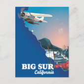 Big Sur California-Karte Postkarte (Vorderseite)