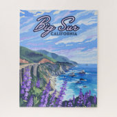 Big Sur California Küste Retro Westküste Puzzle (Vertikal)
