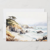 Big Sur, California Landscape Rehearsal Dinner Einladung (Rückseite)