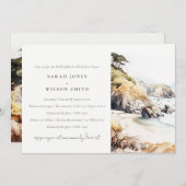 Big Sur, California Landscape Rehearsal Dinner Einladung (Vorne/Hinten)