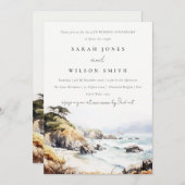 Big Sur California Landscape Wedding Anniversary Einladung (Vorne/Hinten)