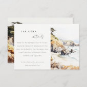 Big Sur, California Landscape Wedding Details Begleitkarte (Vorne/Hinten)