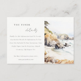 Big Sur, California Landscape Wedding Details Begleitkarte