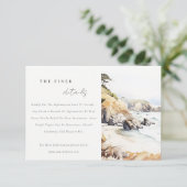 Big Sur, California Landscape Wedding Details Begleitkarte (Stehend Vorderseite)