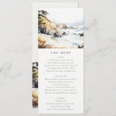 Big Sur, California Landscape Wedding Menu Card Einladung (Vorne/Hinten)