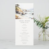 Big Sur, California Landscape Wedding Program Einladung (Stehend Vorderseite)