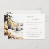 Big Sur, California Landscape Wedding Reception Begleitkarte (Vorne/Hinten)