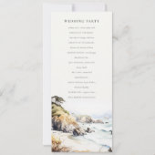 Big Sur, California Landschaft Hochzeitsprogramm Einladung (Rückseite)