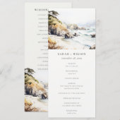 Big Sur, California Landschaft Hochzeitsprogramm Einladung (Vorne/Hinten)