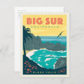 Big Sur California | McWay Falls Postkarte (Vorne/Hinten)