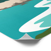 Big Sur California Nature Travel Poster (Ecke)