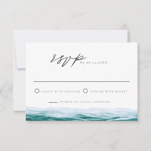 Big Sur California Ocean Beach Tropical RSVP Card Einladung (Vorderseite)