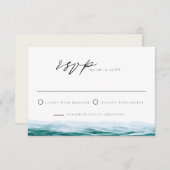 Big Sur California Ocean Beach Tropical RSVP Card Einladung (Vorne/Hinten)