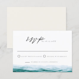 Big Sur California Ocean Beach Tropical RSVP Card Einladung