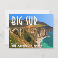 Big Sur California Pacific Coast Highway-Karte