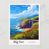 Big Sur California Postkarte (Vorderseite)