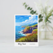 Big Sur California Postkarte (Stehend Vorderseite)