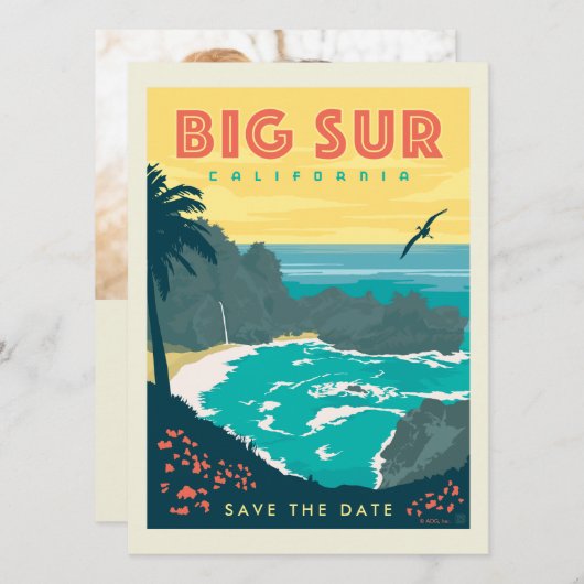Big Sur California | Save The Date (Vorne/Hinten)