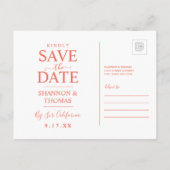 Big Sur California | Save The Date Einladungspostkarte (Rückseite)