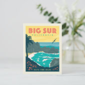 Big Sur California | Save The Date Einladungspostkarte (Stehend Vorderseite)